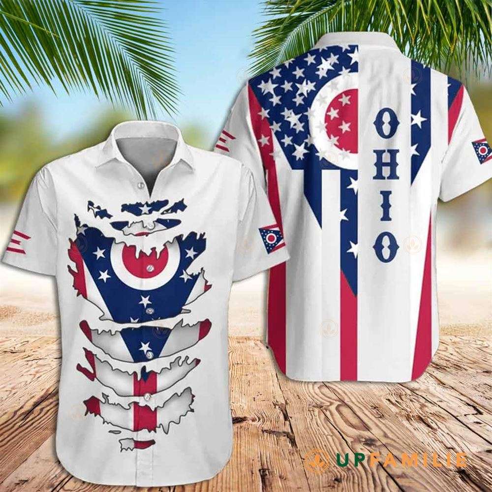 Ohio State Hawaiian Shirt Ohio Flag Best Hawaiian Shirts