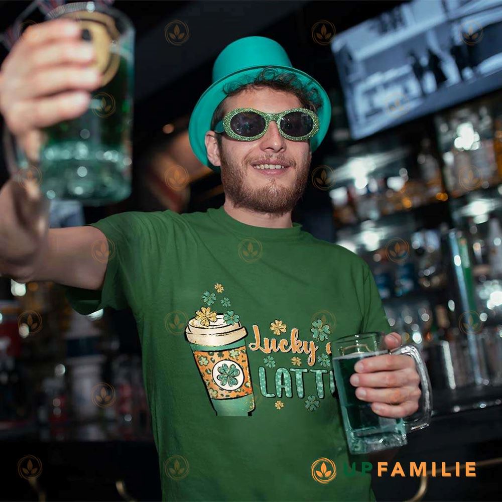 St. Patrick’s Day Shirts Lucky A Latte Trending T-shirt
