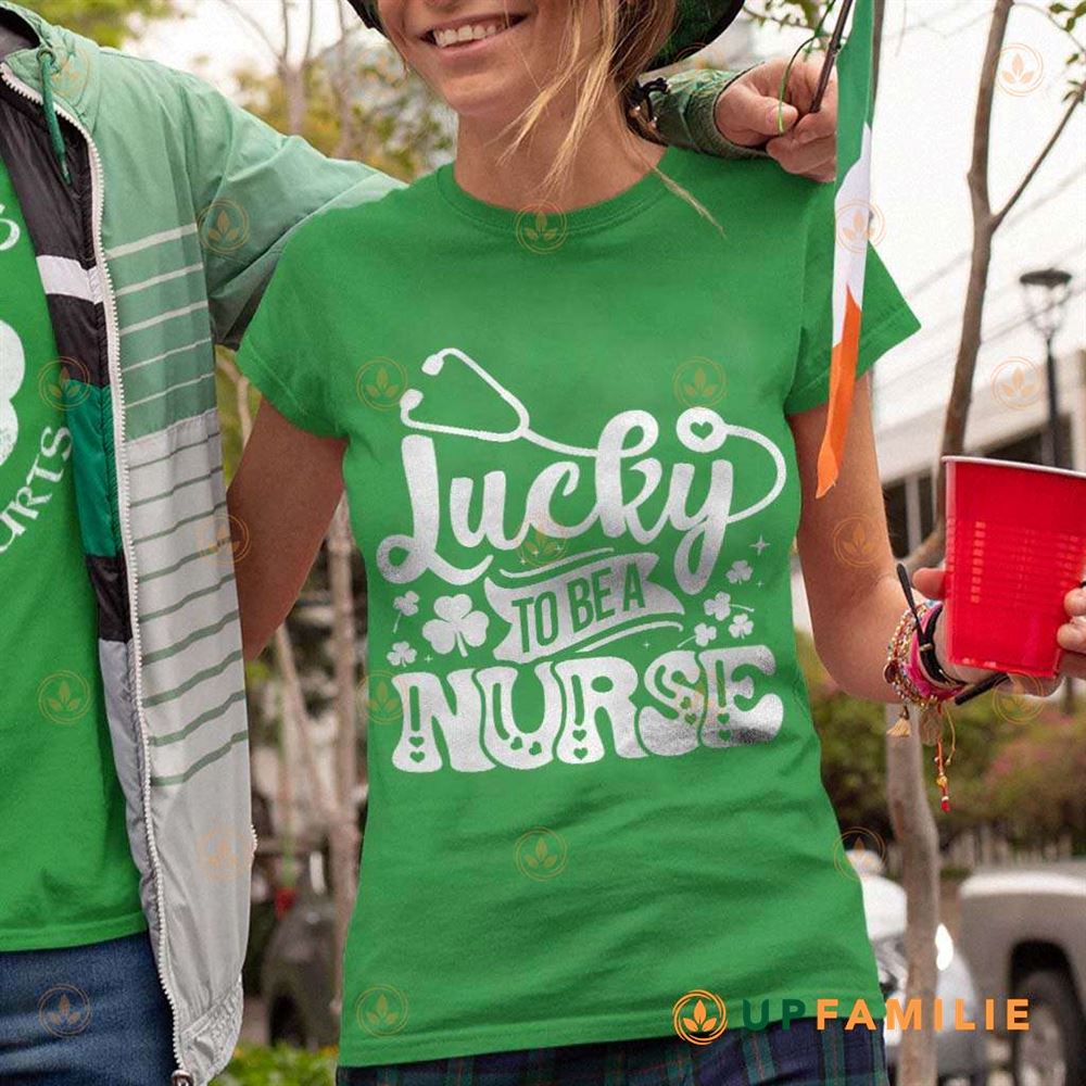 St. Patrick’s Day Shirts Lucky To Be A Nurse Gift For Nurse Mom