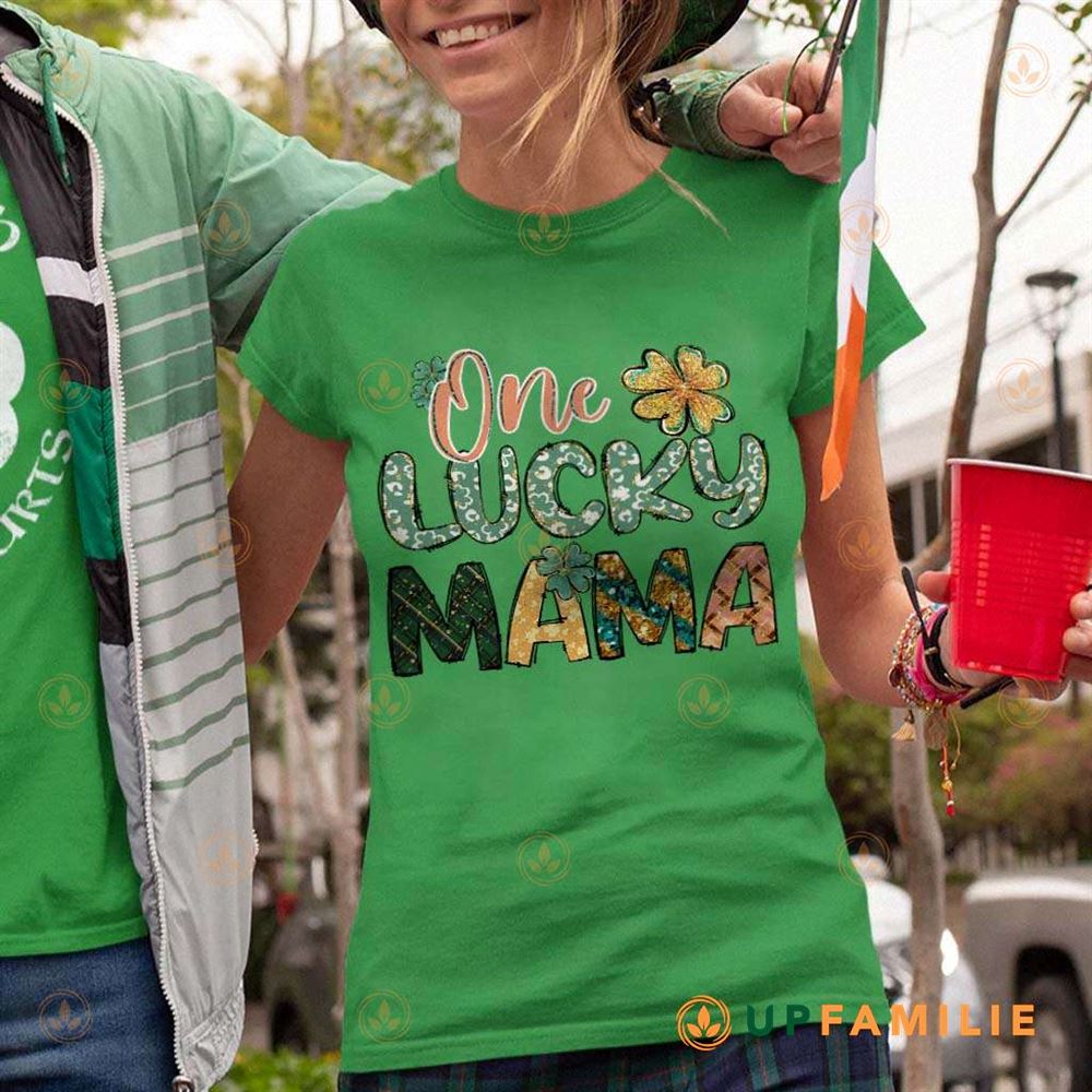 St. Patrick’s Day Shirts One Lucky Mama Trending T-shirt Gift For Mom