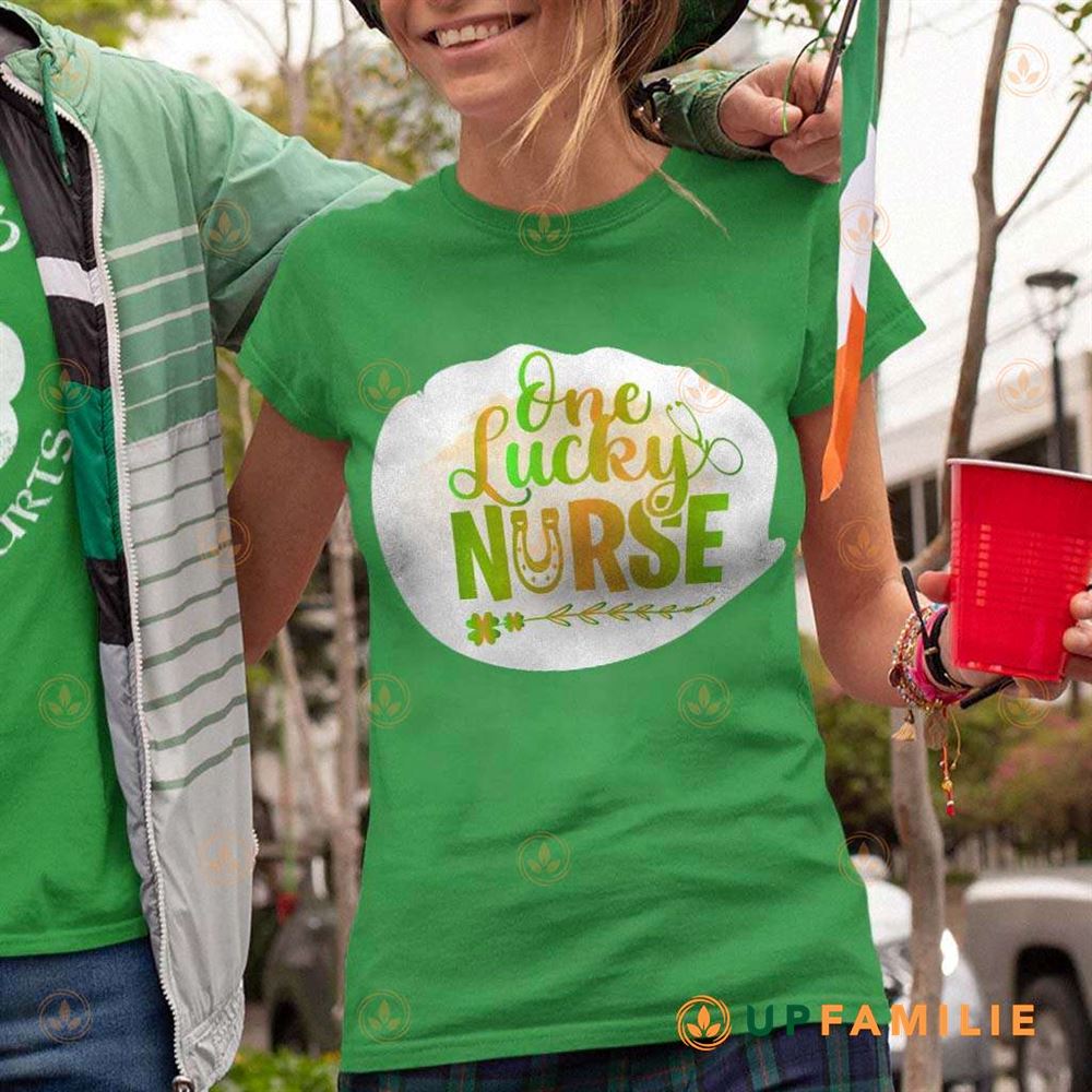 St. Patrick’s Day Shirts One Lucky Nurse Horseshoe Gift For Nurse Mom