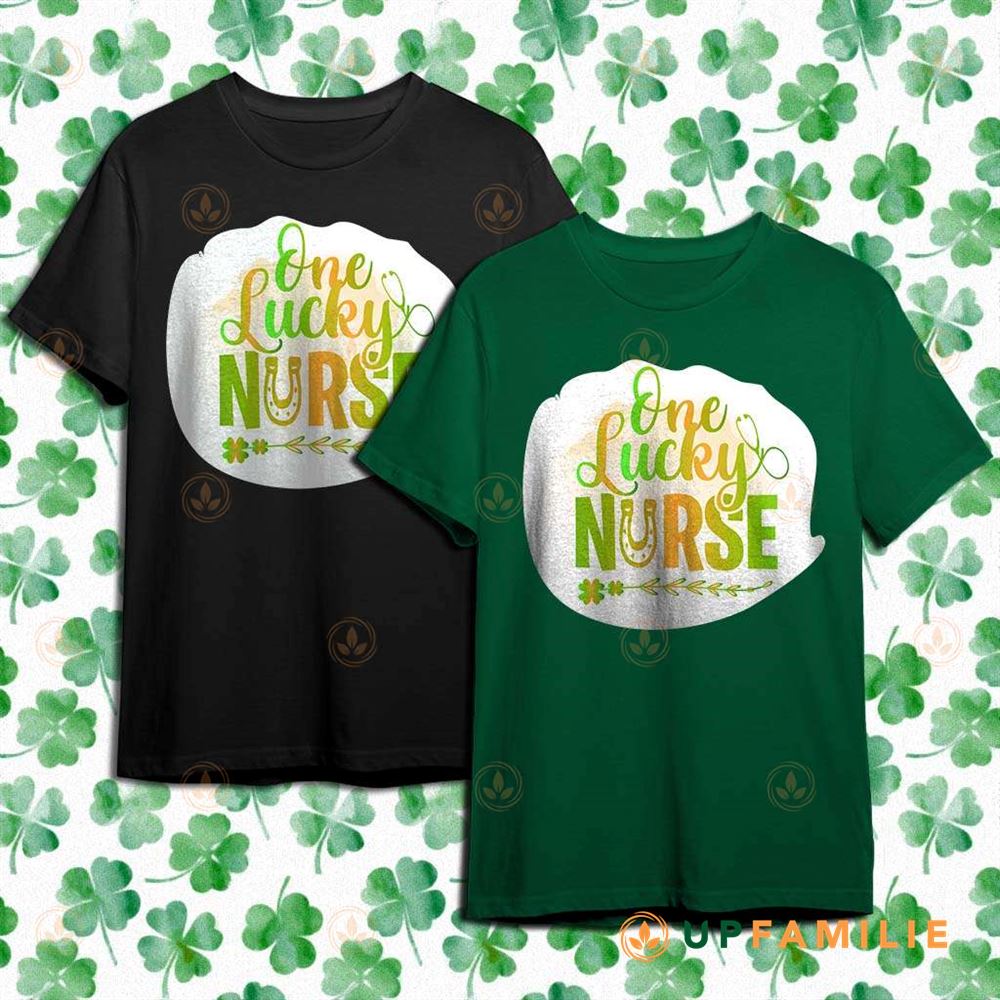 St. Patrick’s Day Shirts One Lucky Nurse Horseshoe Gift For Nurse Mom