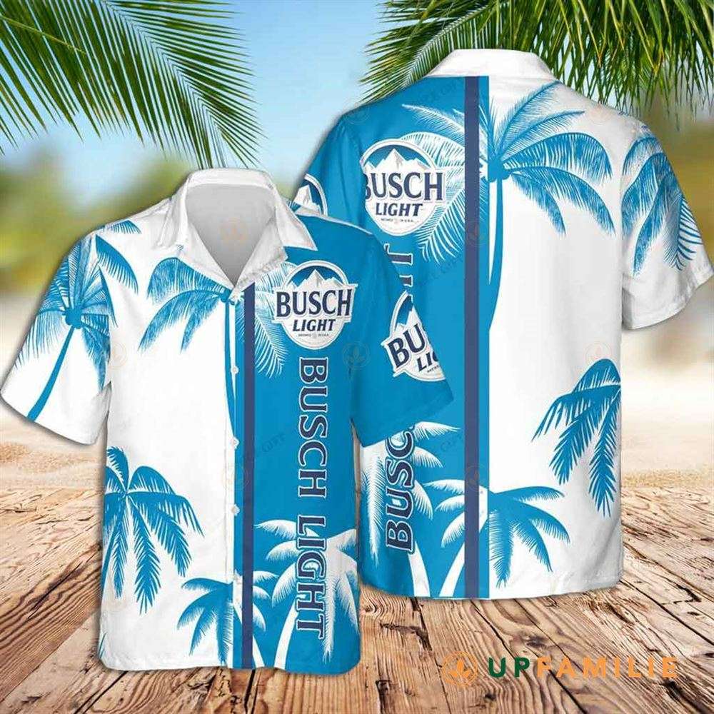 Busch Light Hawaiian Shirt Blue Coconut Hawaiian Shirt