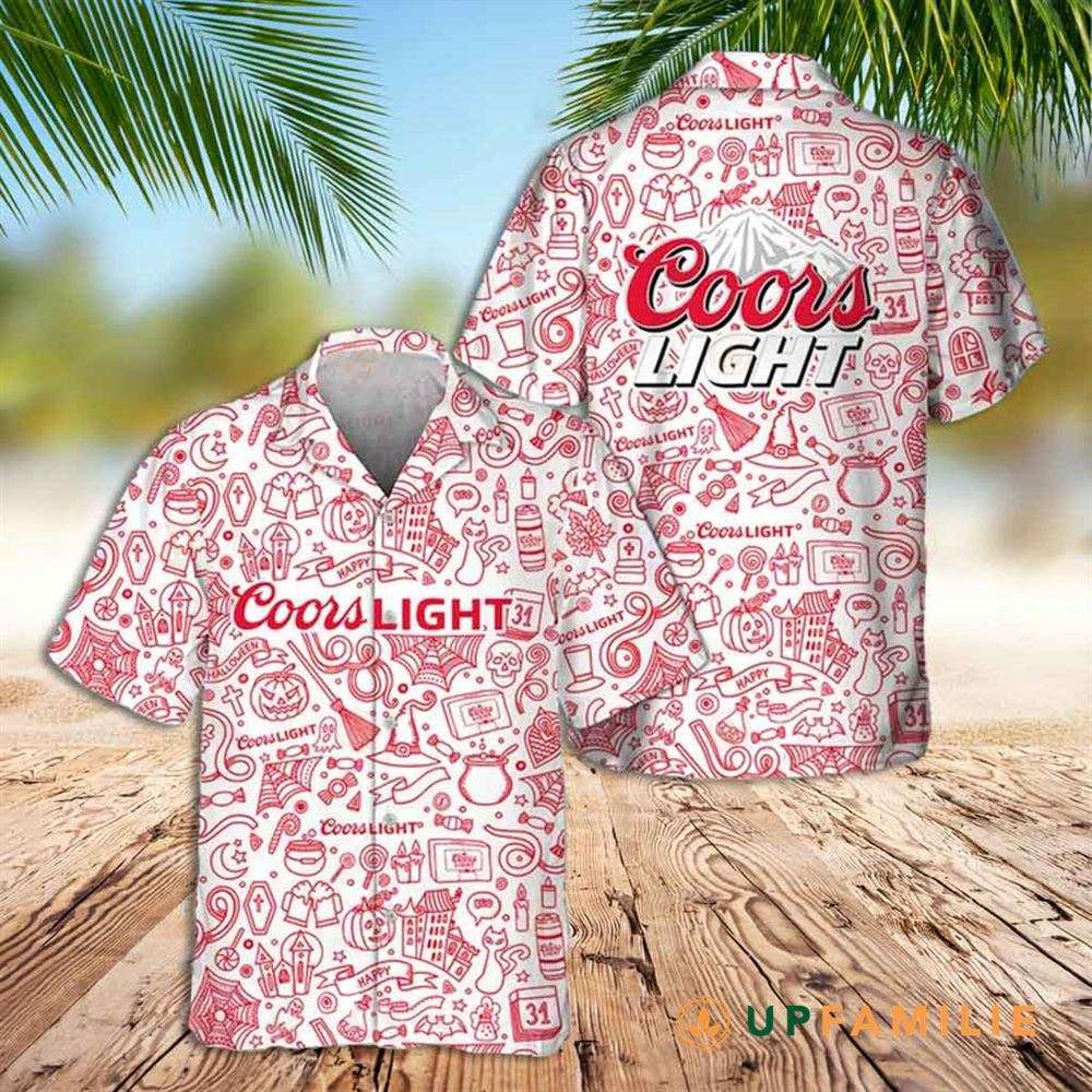 Coors Light Hawaiian Shirt Doodle Art Hawaiian Shirt