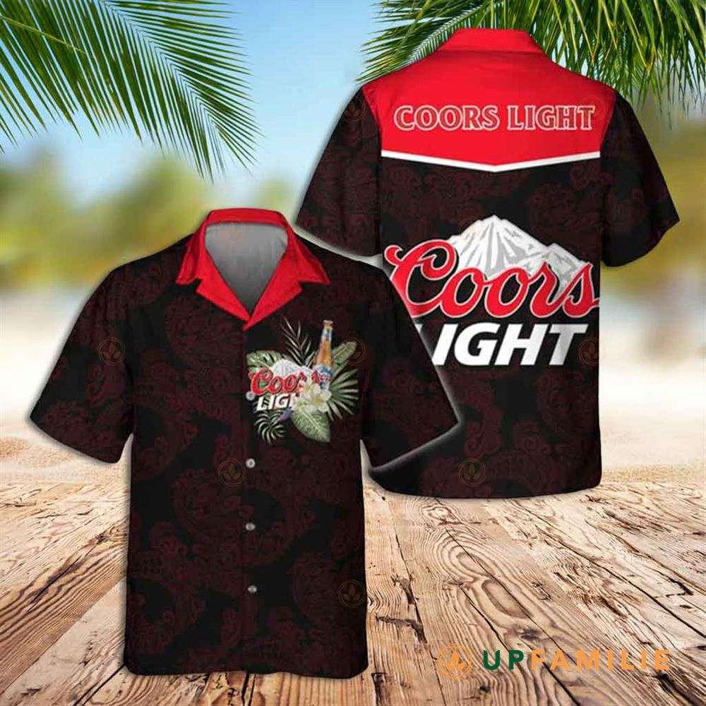 Coors Light Hawaiian Shirt Polynesian Tribal