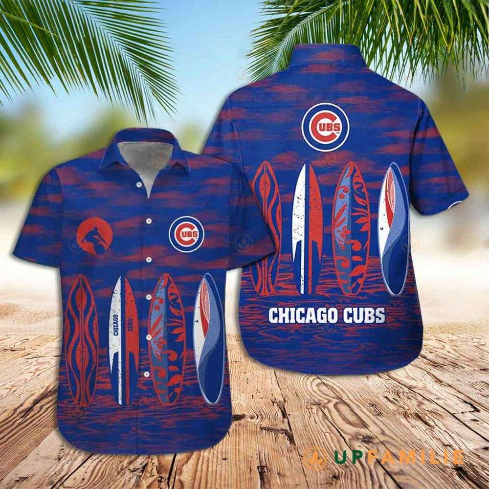 Cubs Hawaiian Shirt Chicago Cubs Surfboard Summer