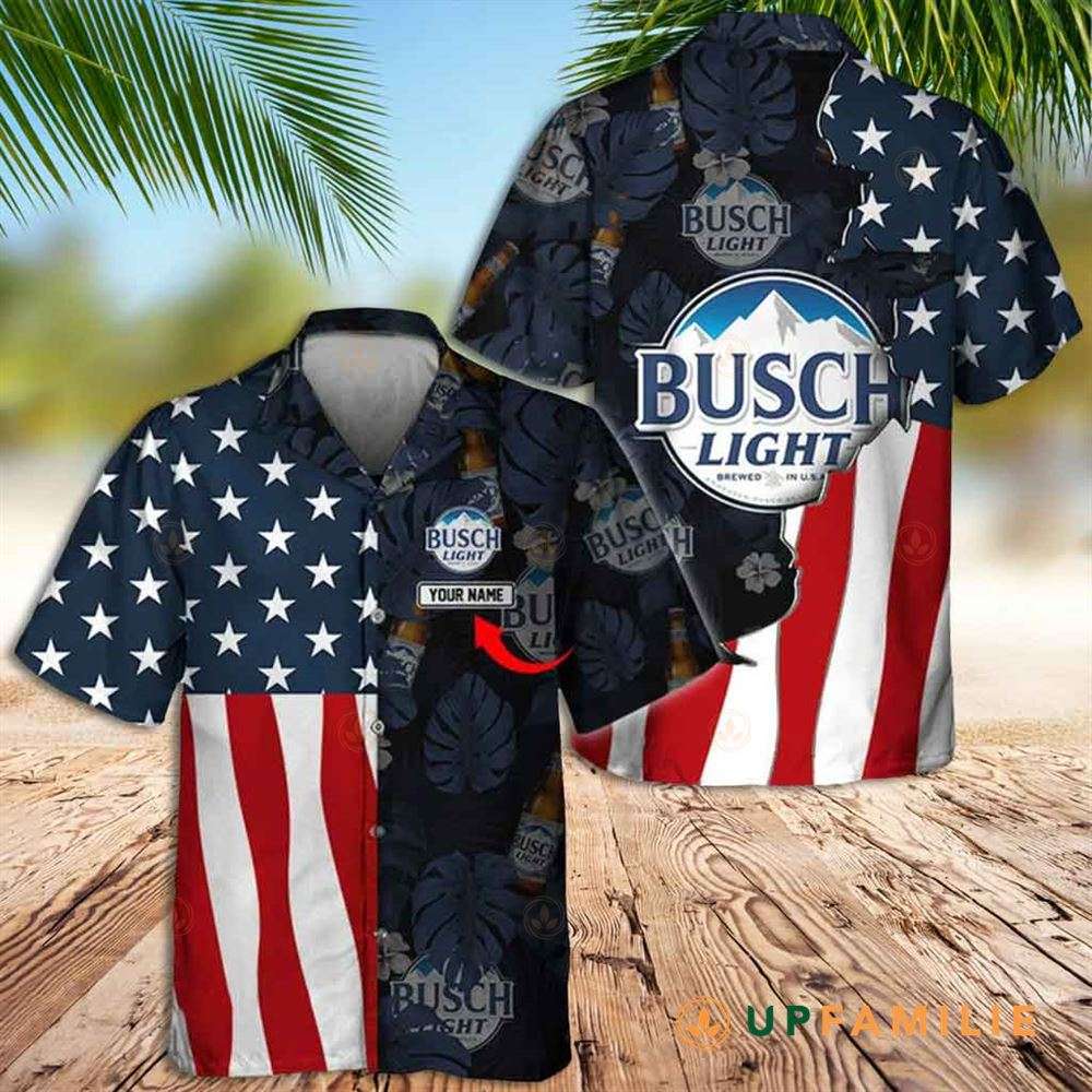 Busch Light Hawaiian Shirt Tropical Vibes Custom Aloha Shirts