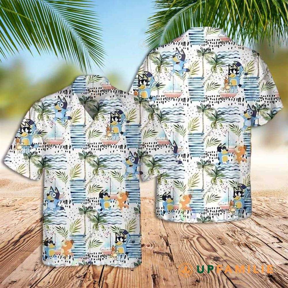 Bluey Hawaiian Shirt Tropical Summer Bluey Dad Best Hawaiian Shirts