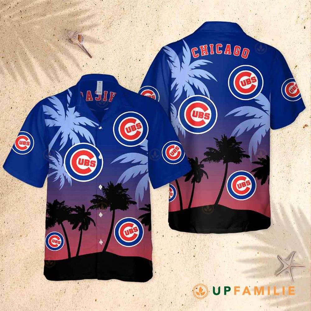 Chicago Cubs Hawaiian Shirt Best Sunset And Coconut Tree