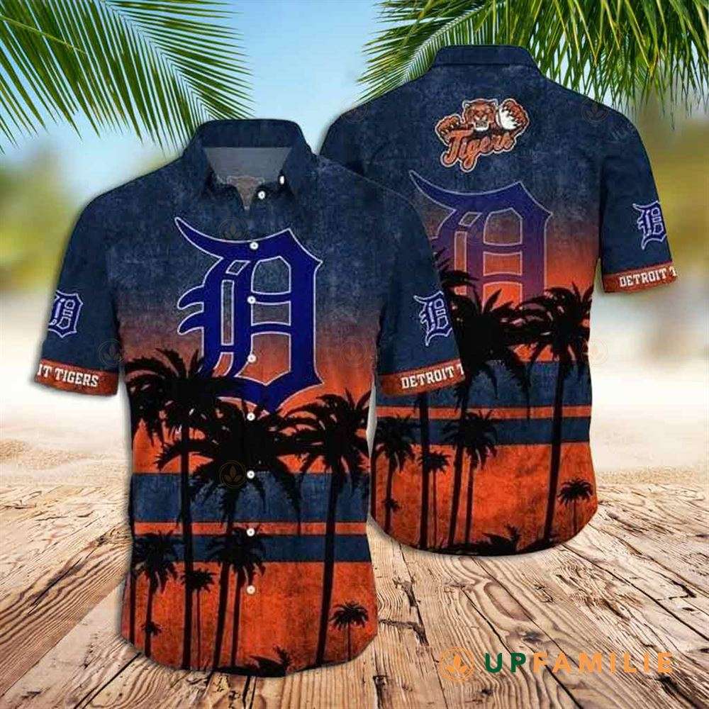 Detroit Tigers Hawaiian Shirt Stunning Sunset Detroit