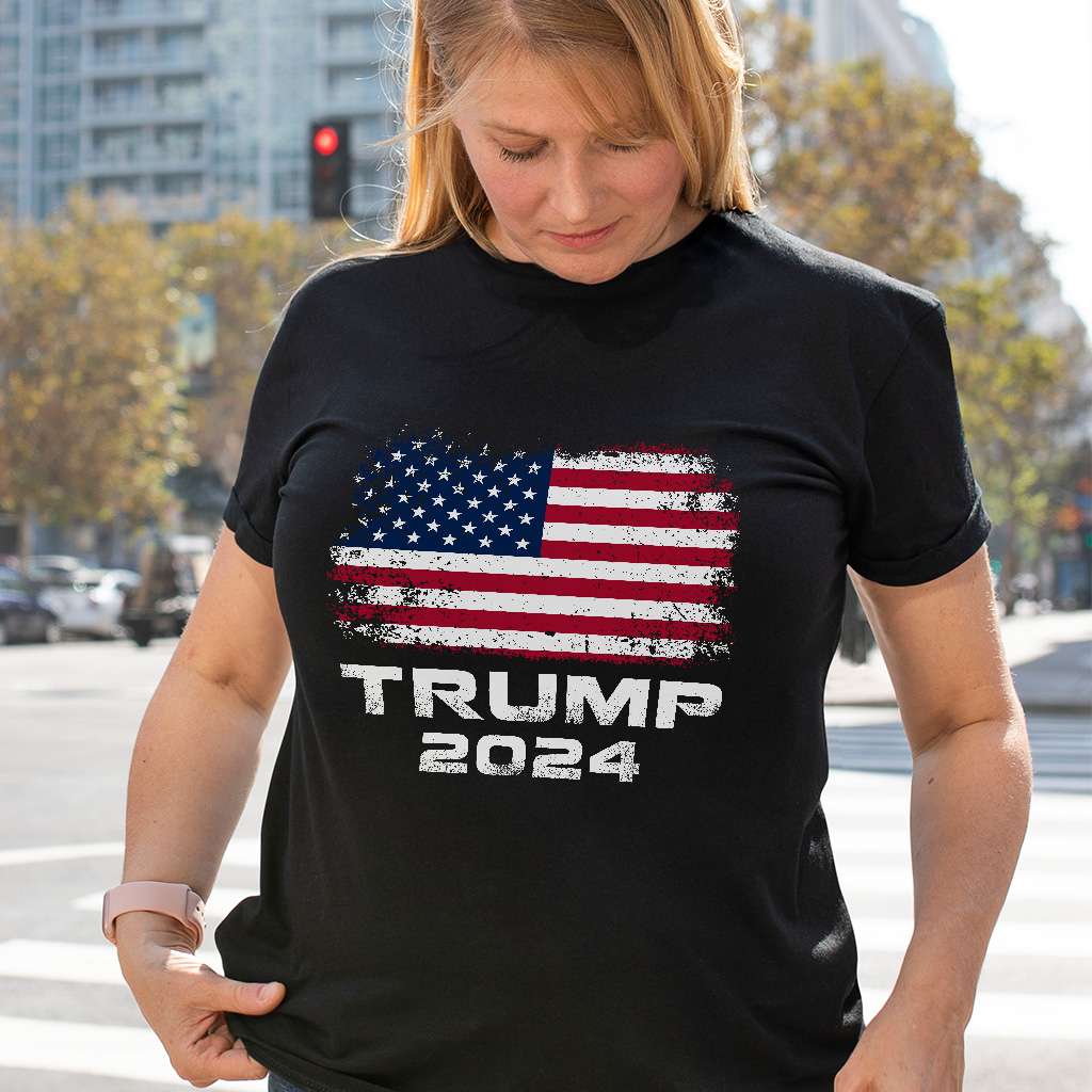 Trump Flag Shirt 2024 American Flag Trending T-shirt
