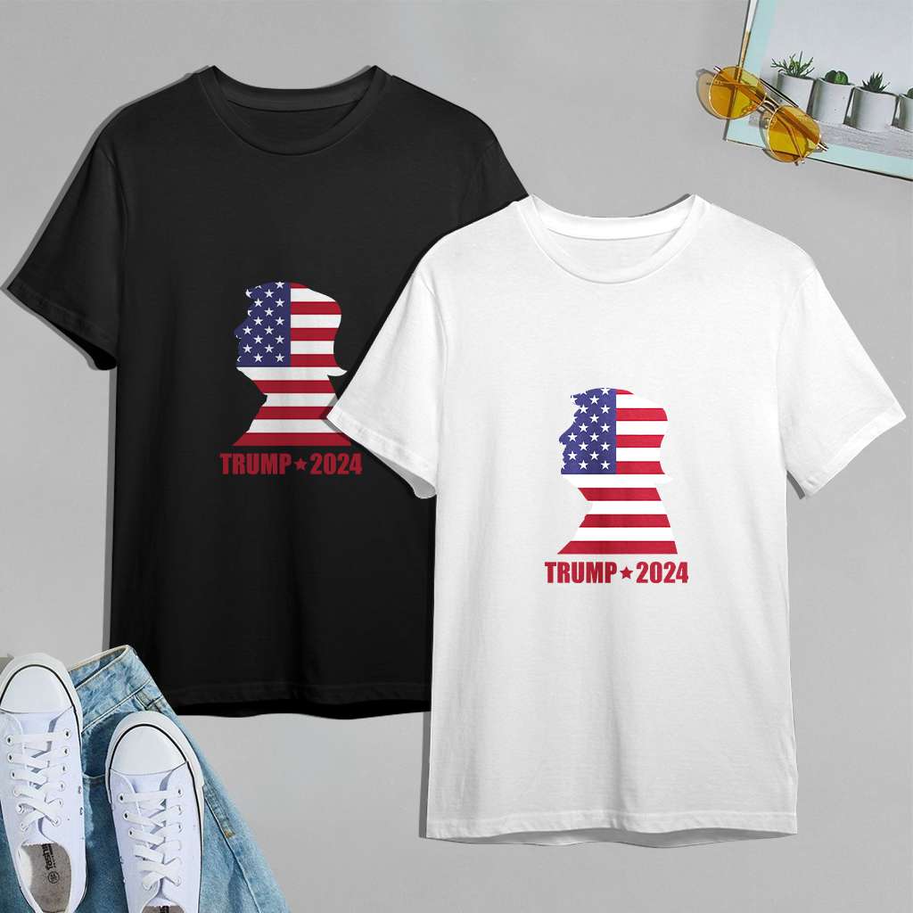Trump Flag Shirt 2024 Trump American Flag Trending T-shirt
