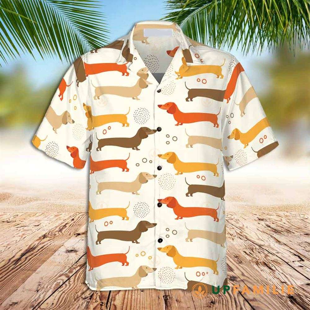 Dachshund Hawaiian Shirt Cute Dachshund Pattern Best Hawaiian Shirts