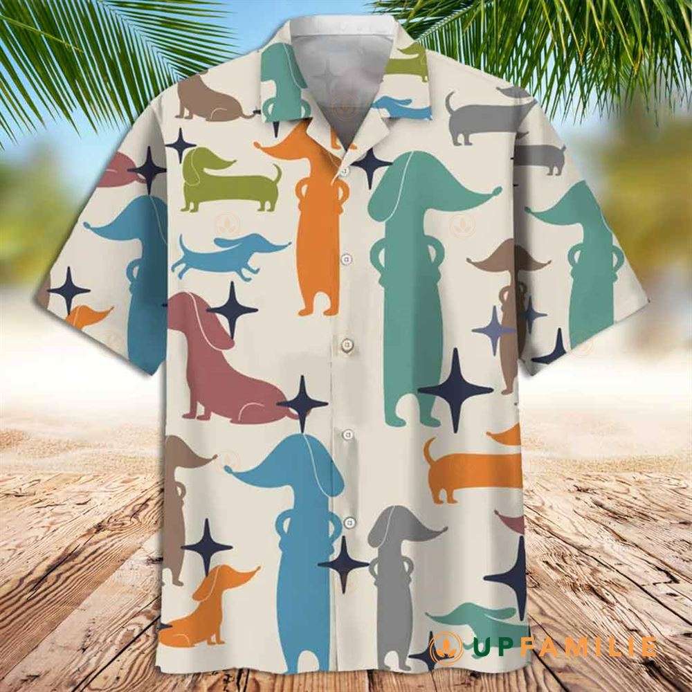 Dachshund Hawaiian Shirt Dachshund Posture Colorfull Best Hawaiian Shirts