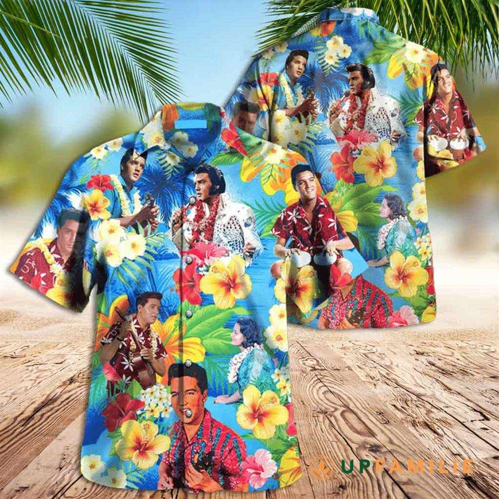 Elvis Hawaiian Shirt Tropical Shirts For Men