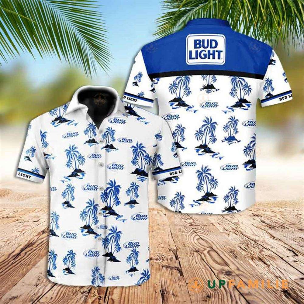 Bud Light Hawaiian Shirt Coconut Tree