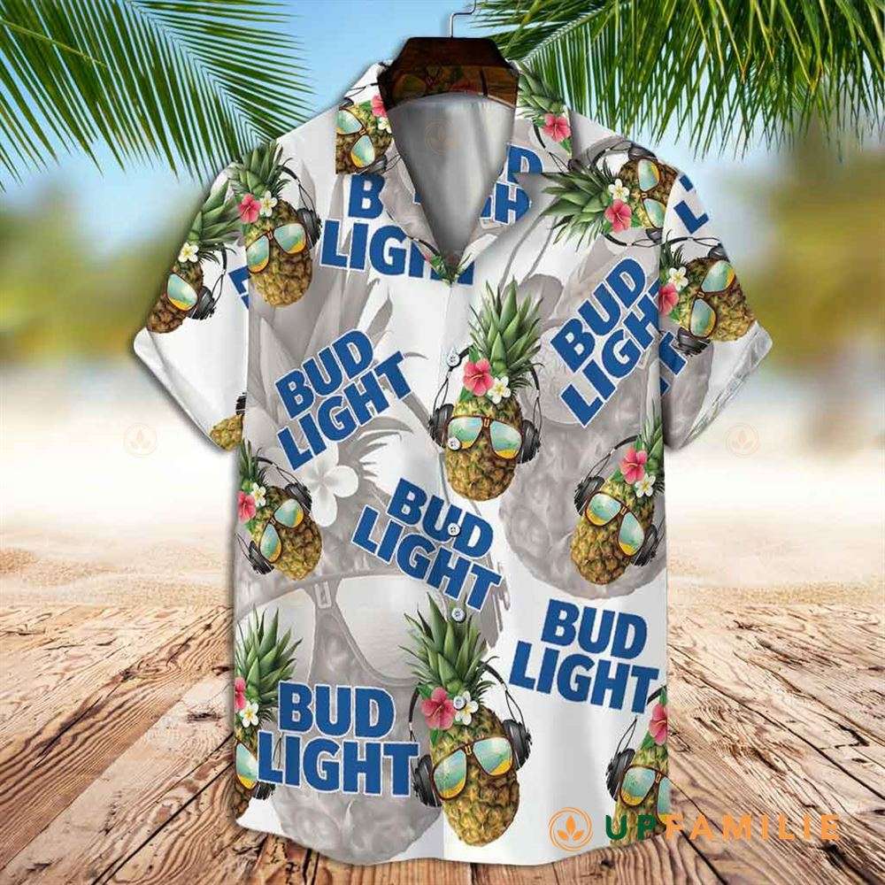 Bud Light Hawaiian Shirt Funny Pineapple Music