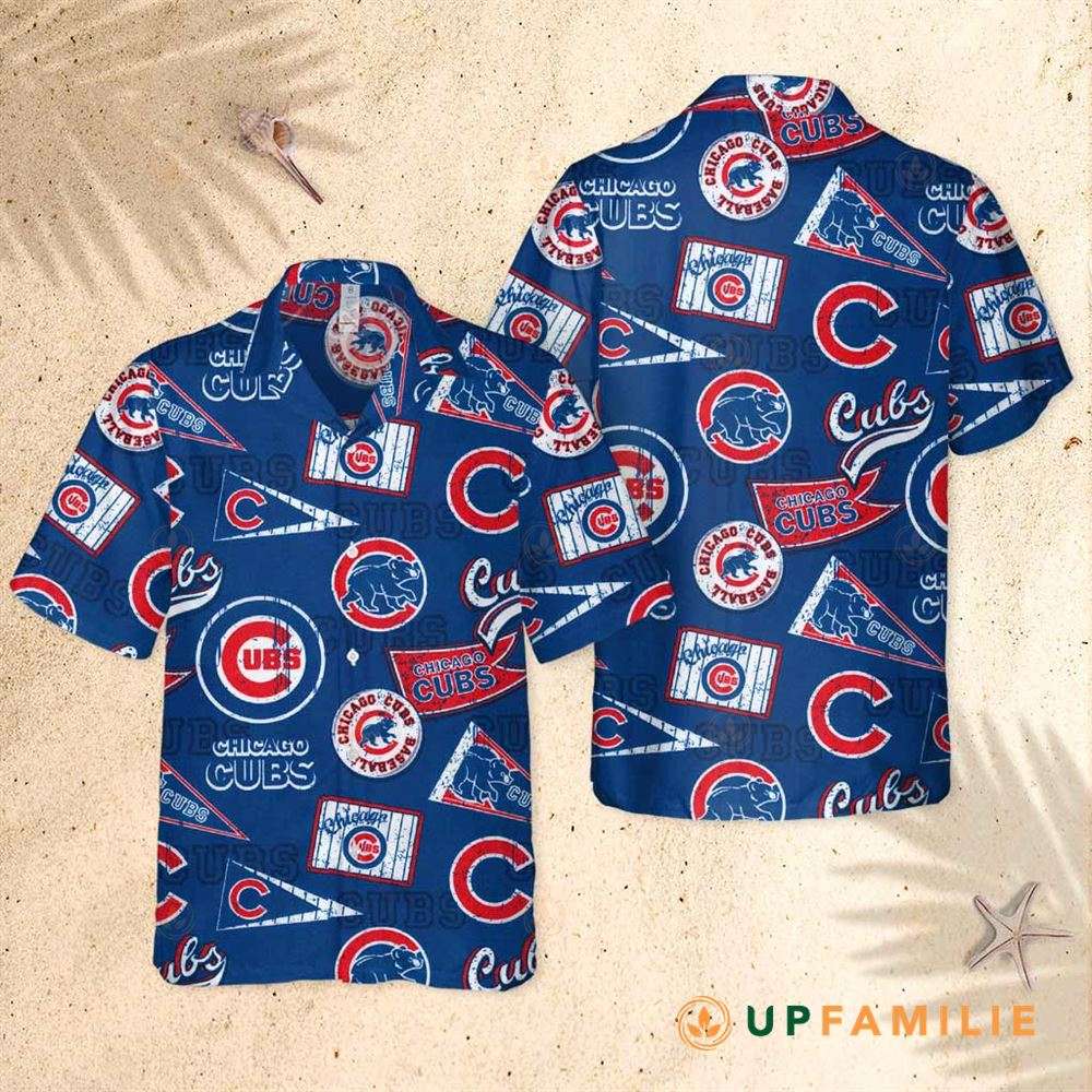Chicago Cubs Hawaiian Shirt Logo Cubs Blue Best Hawaiian Shirts