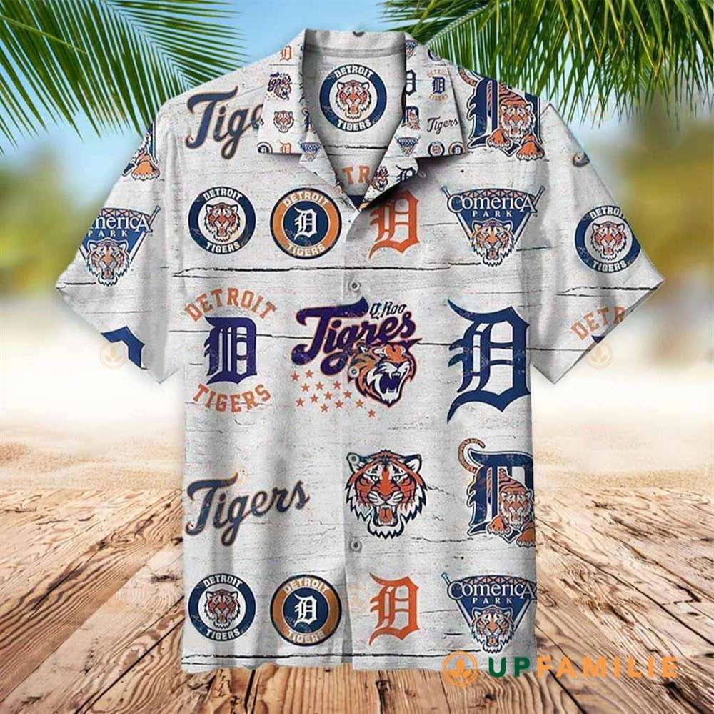 Detroit Tigers Hawaiian Shirt White Detroit Tigers Aloha Best Hawaiian Shirts