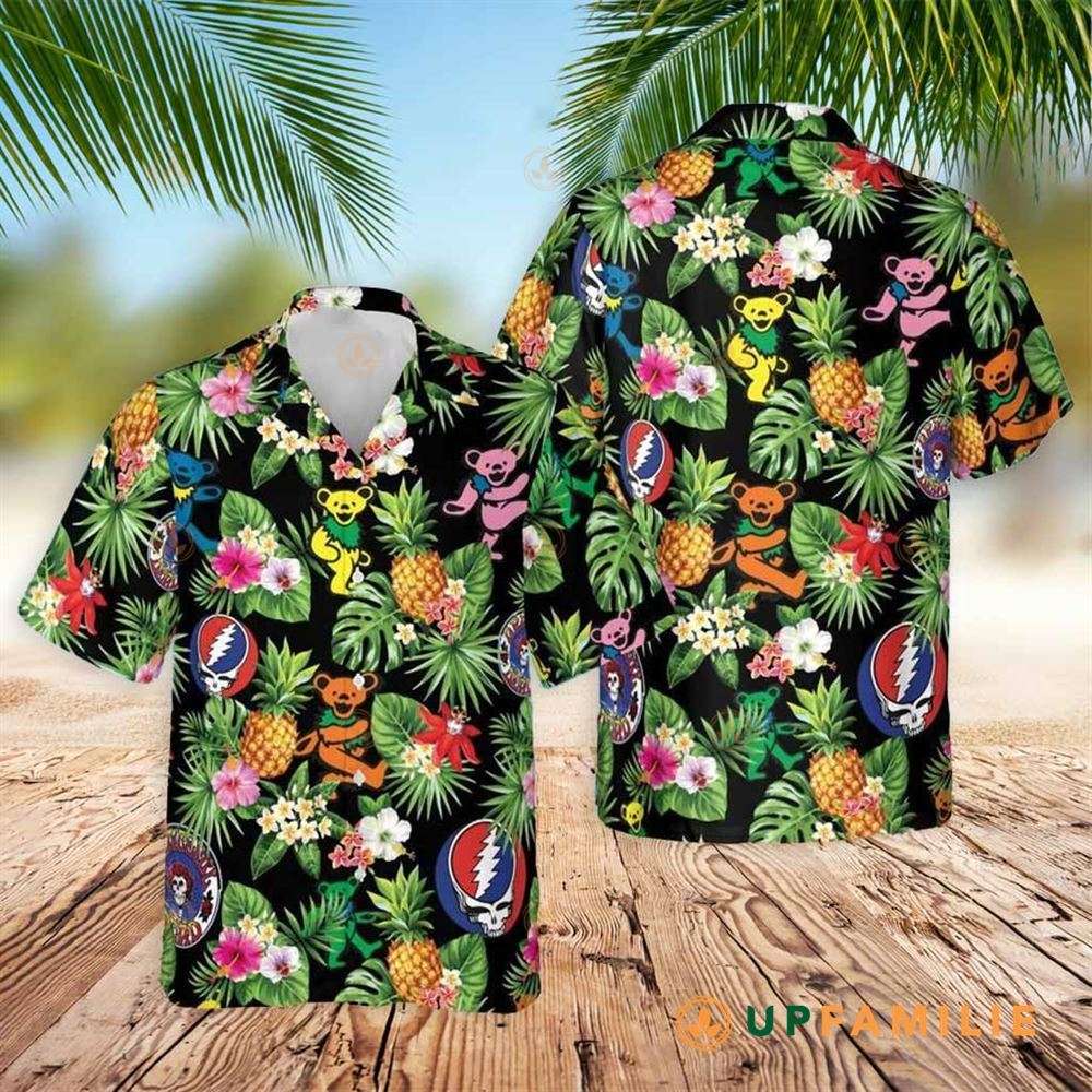 Grateful Dead Hawaiian Shirt Grateful Dead Aloha Dancing Bear Best Hawaiian Shirts