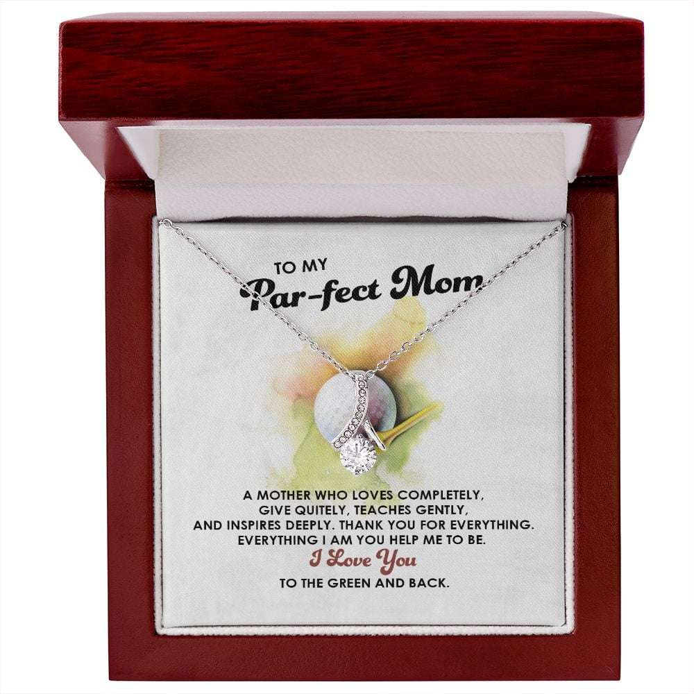 Mother Necklace To Par-fect Golf Mom I Love You To The Green And Back Alluring Beauty Necklace