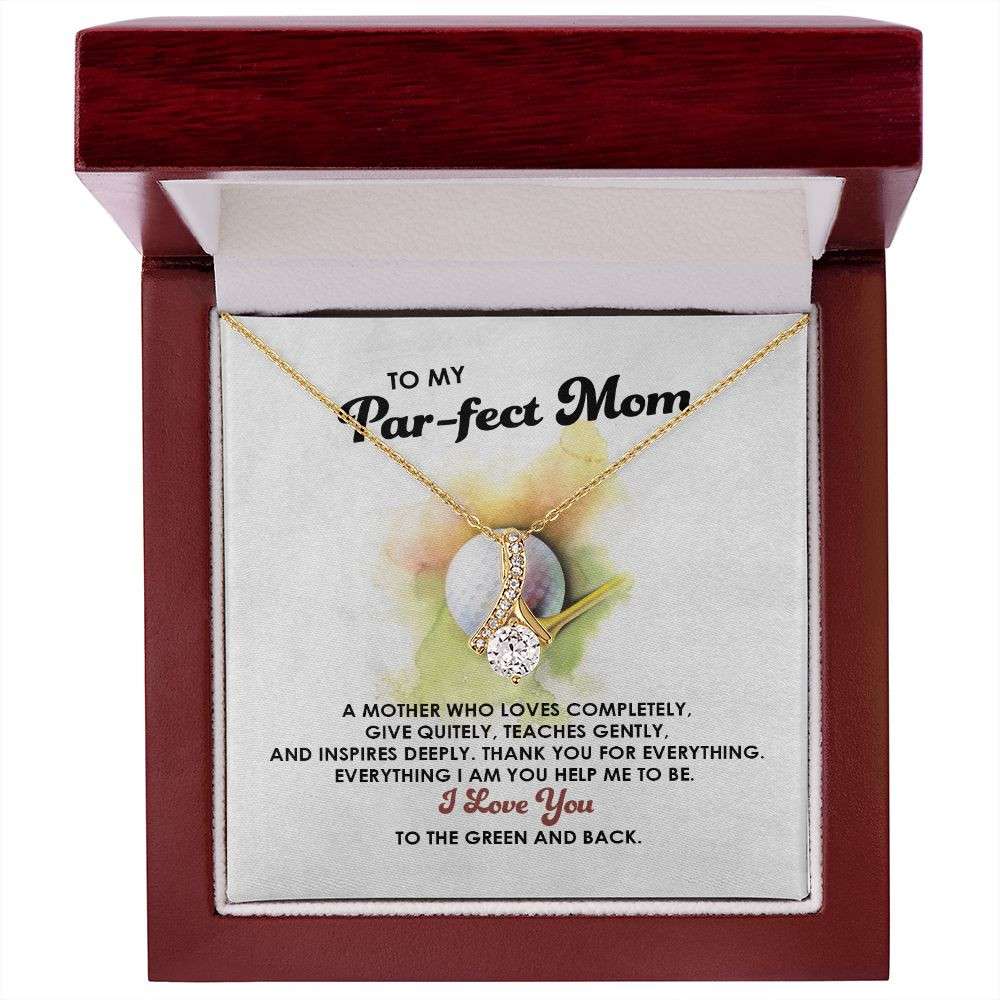 Mother Necklace To Par-fect Golf Mom I Love You To The Green And Back Alluring Beauty Necklace