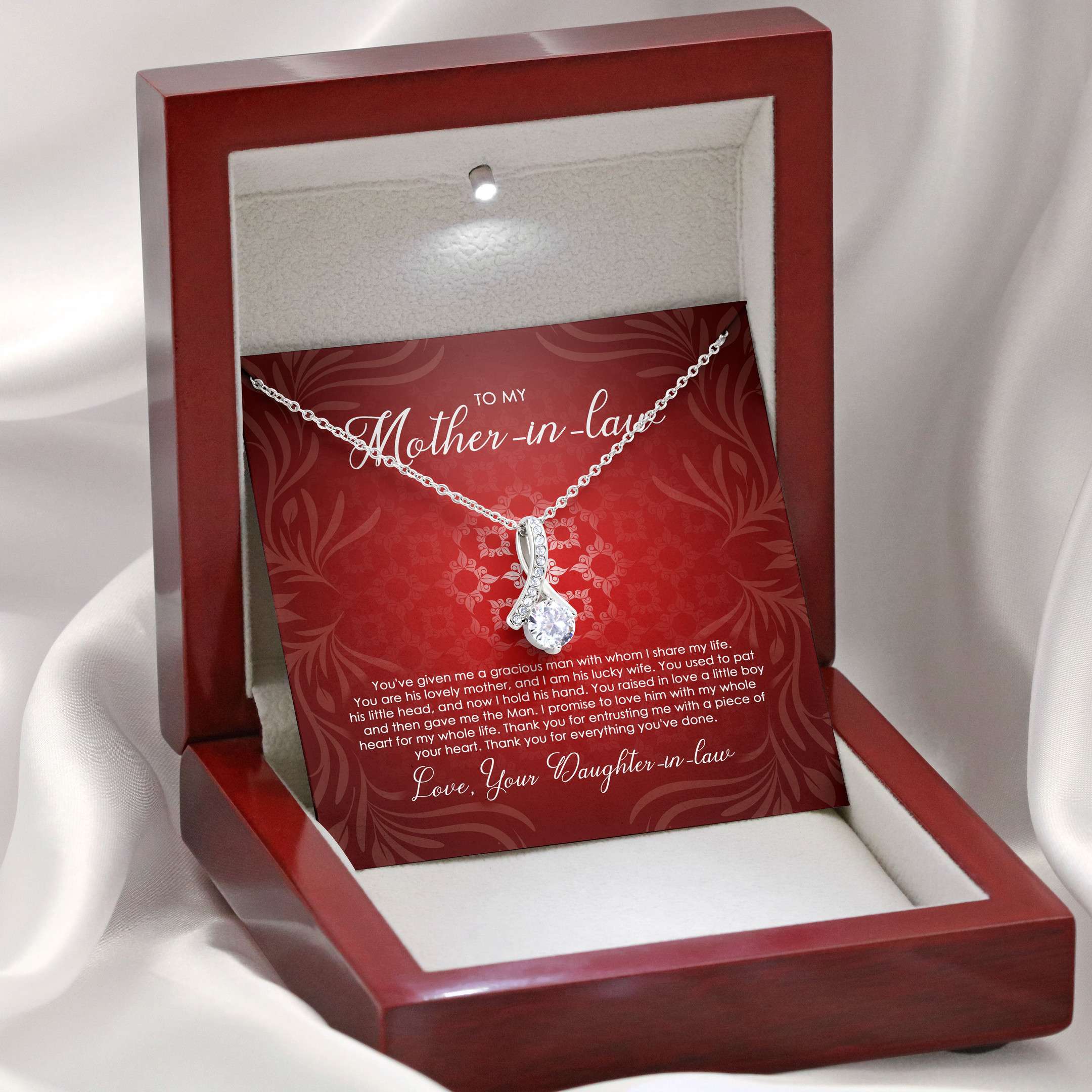 Mother In Law Necklace You Are His Lovely Mother Alluring Beauty Necklace