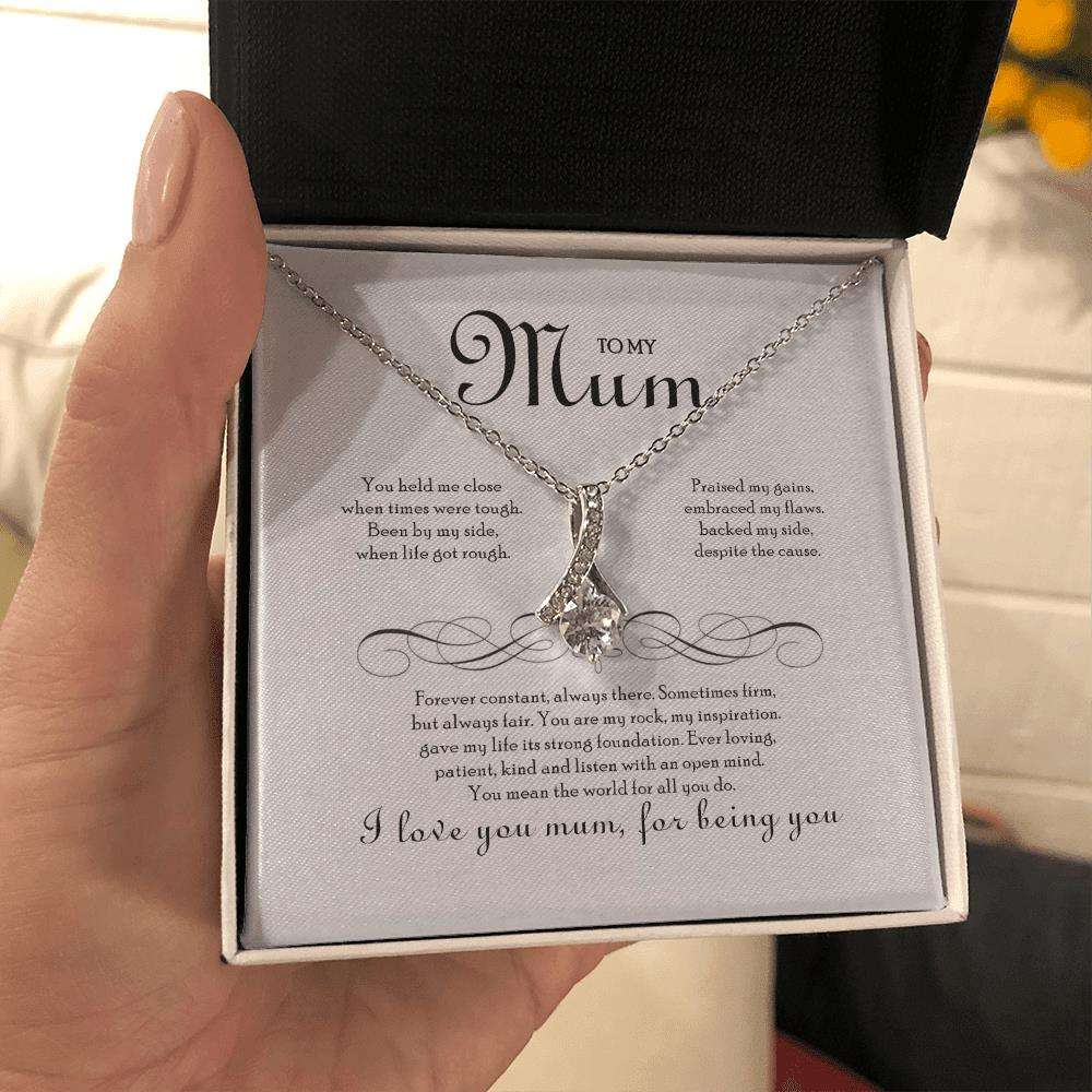 Mom Necklace I Love You Mum For Being You Alluring Beauty Necklace