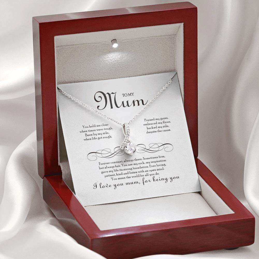 Mom Necklace I Love You Mum For Being You Alluring Beauty Necklace