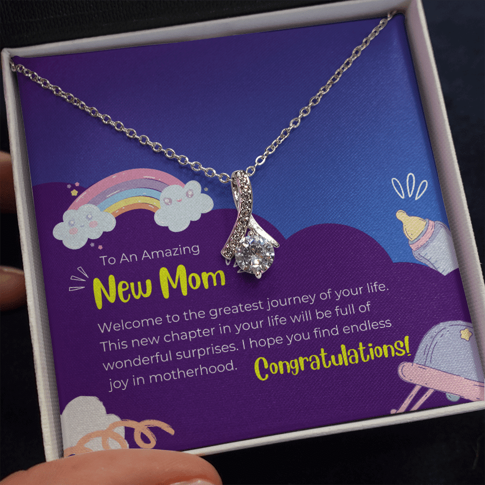 New Mom Necklace Welcome To The Greatest Journey Alluring Beauty Necklace