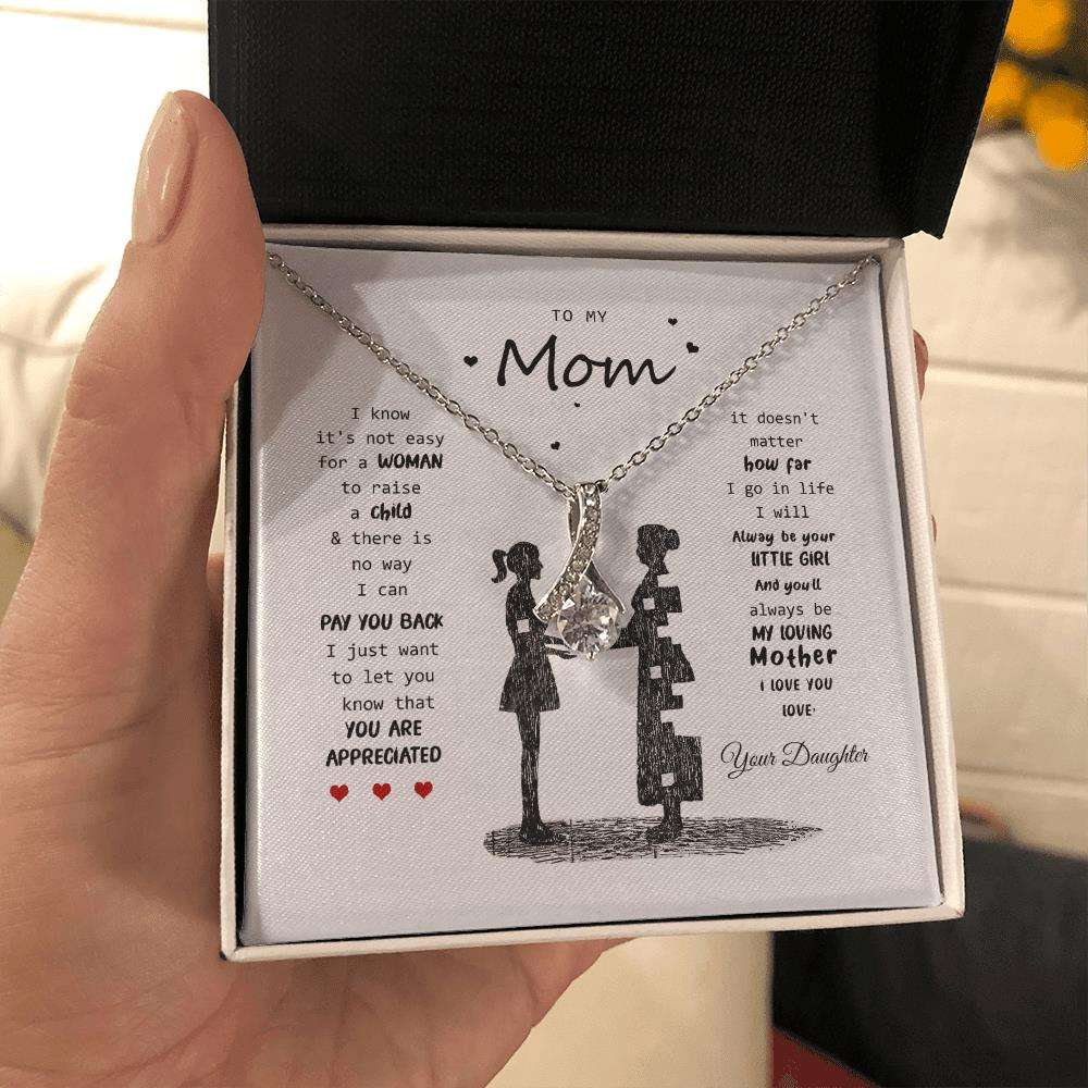 Mother Necklace You Will Always Be My Loving Mother Alluring Beauty Necklace