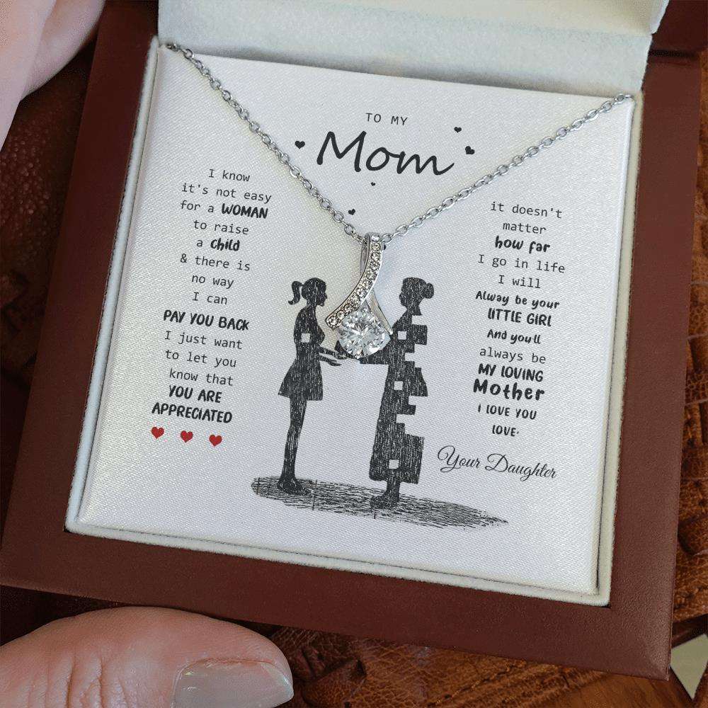 Mother Necklace You Will Always Be My Loving Mother Alluring Beauty Necklace