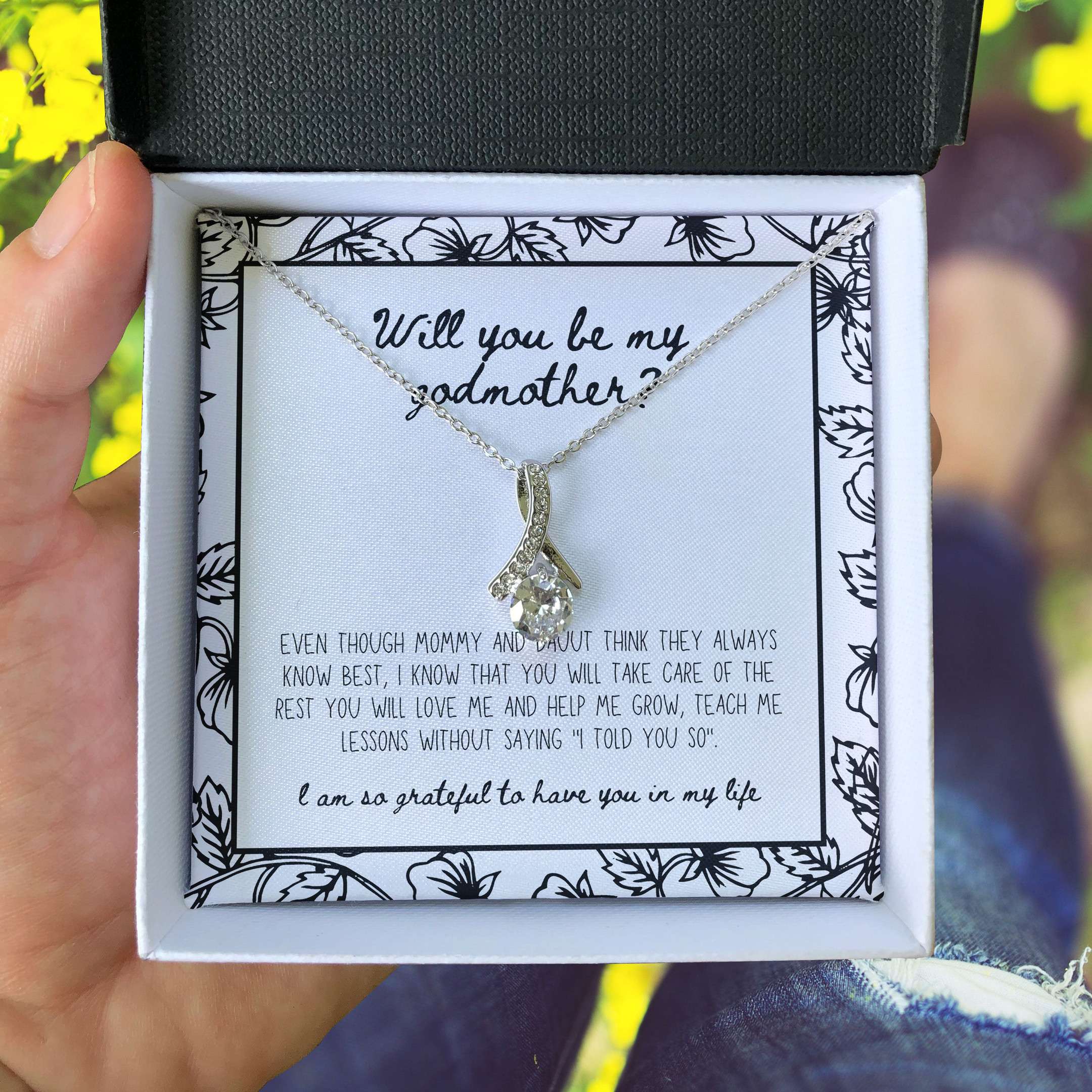 Necklace For Mom Will You Be My Godmother Alluring Beauty Necklace Gift For Mom