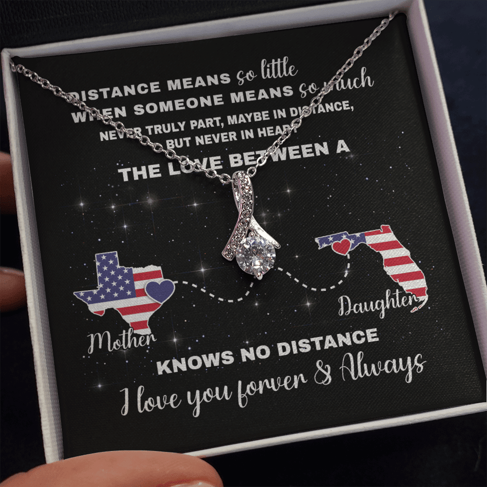 Mother Necklace Knows No Distance I Love You Forever And Always Alluring Beauty Necklace