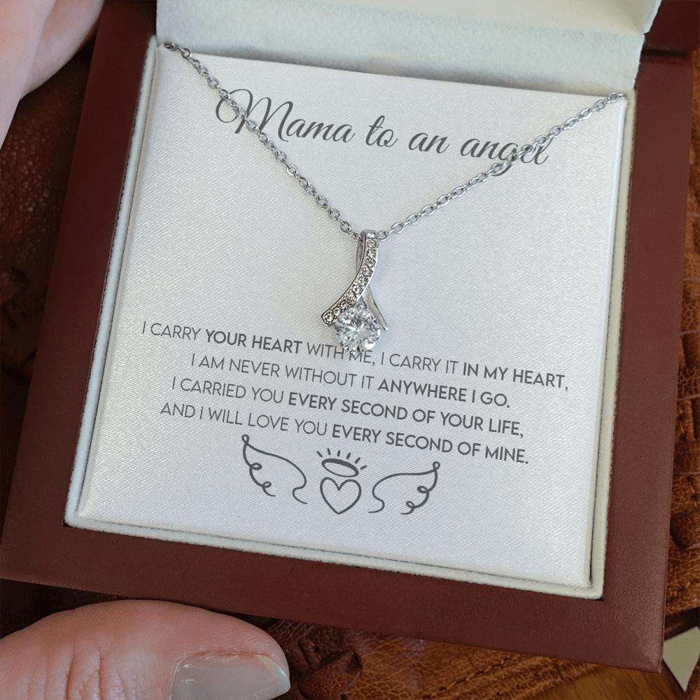 Mom Necklace Mama To An Angel I Will Love You Every Second Of Mine Alluring Beauty Necklace