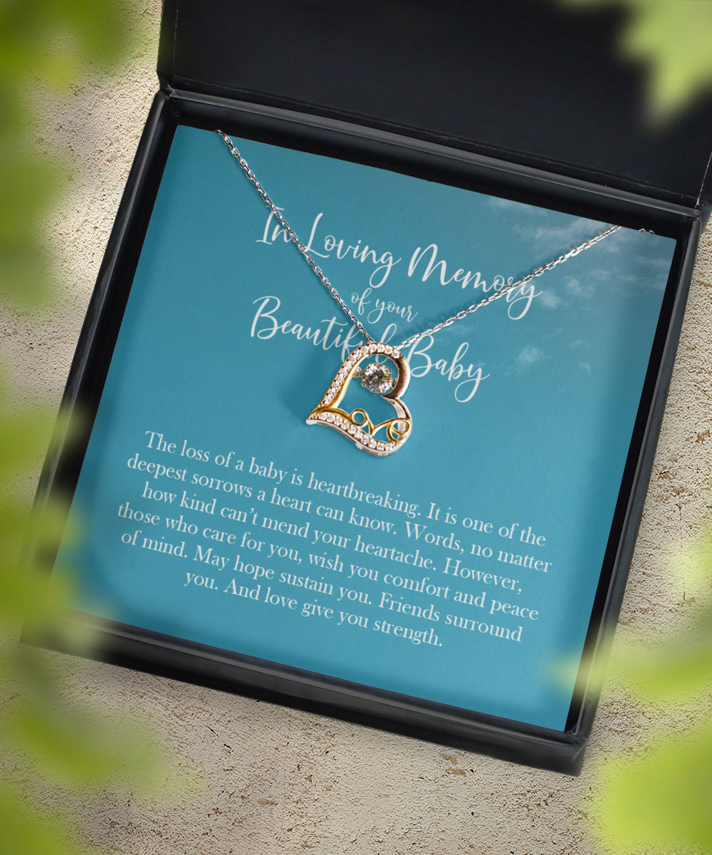 Mom Necklace In Loving Memory Of Your Beautiful Baby Love Dancing Necklace