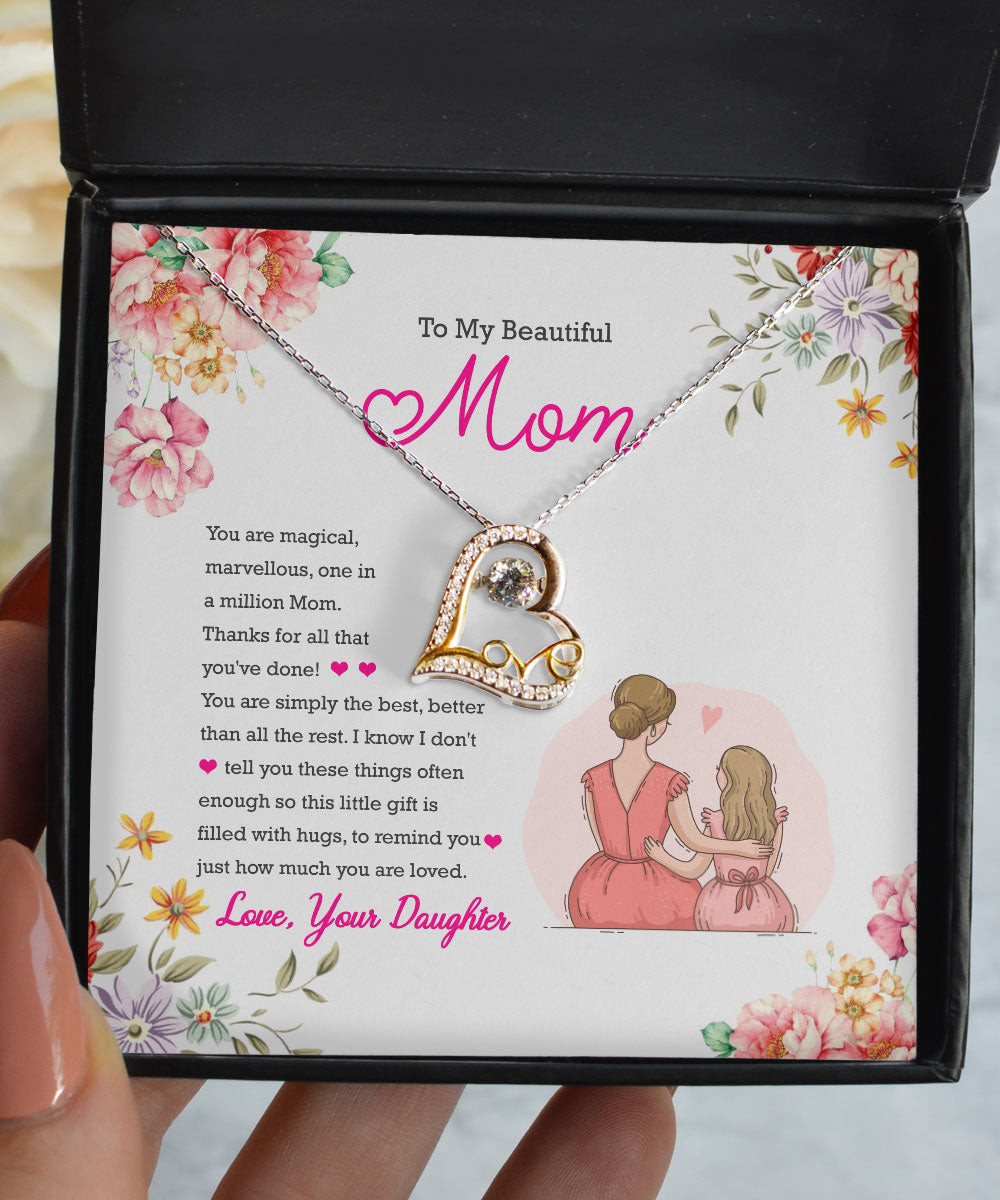 Mom Necklace To My Beautiful Mom You Are Magical Marvelous Love Dancing Necklace