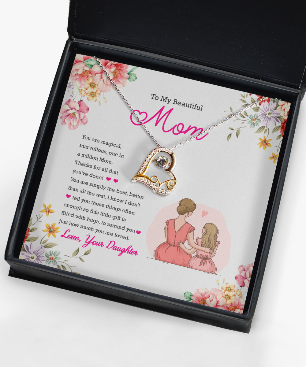 Mom Necklace To My Beautiful Mom You Are Magical Marvelous Love Dancing Necklace
