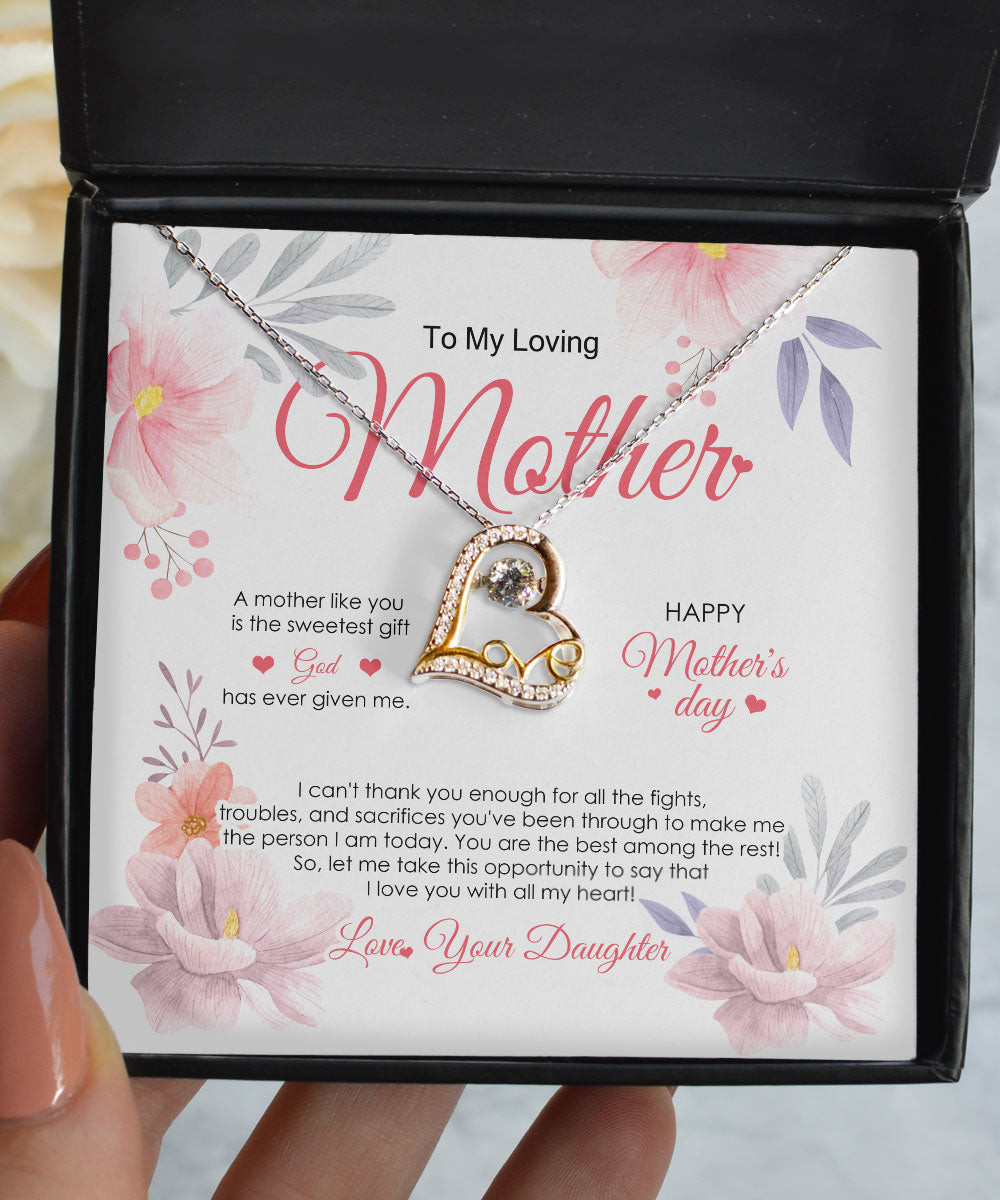 Mom Necklace You Are The Sweetest Gift Love Dancing Necklace Best Mother's Day Gifts