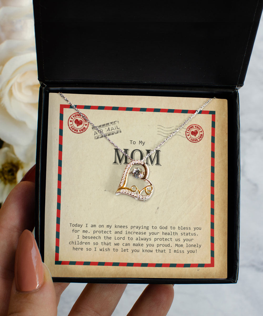 Mom Necklace I Wish To Let You Know That I Miss You Love Dancing Necklace