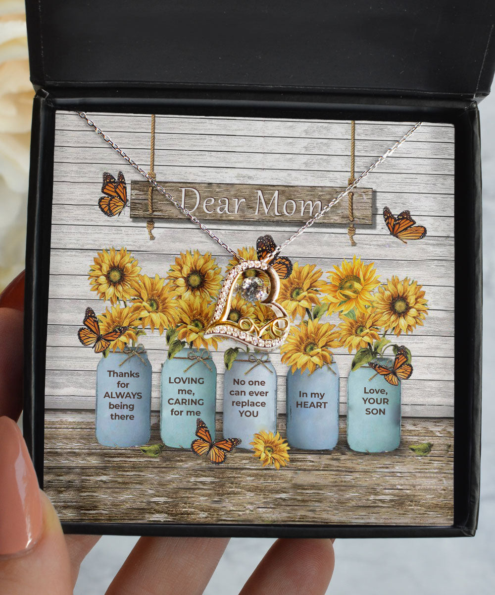 Mom Necklace Dear Mom Thanks For Always Being There Love Dancing Necklace
