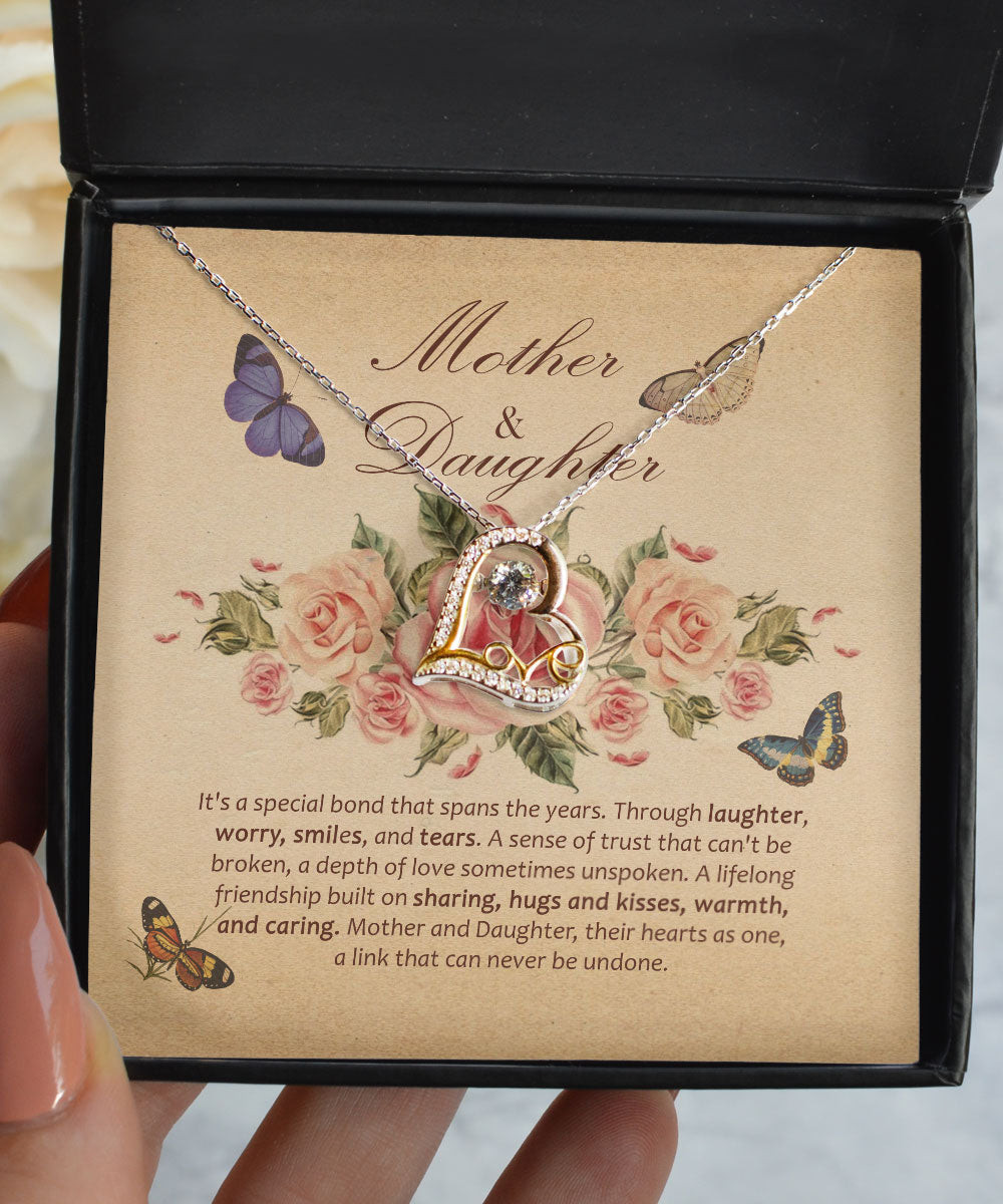 Mother Daughter Necklace It's A Special Bond That Spans The Years Love Dancing Necklace
