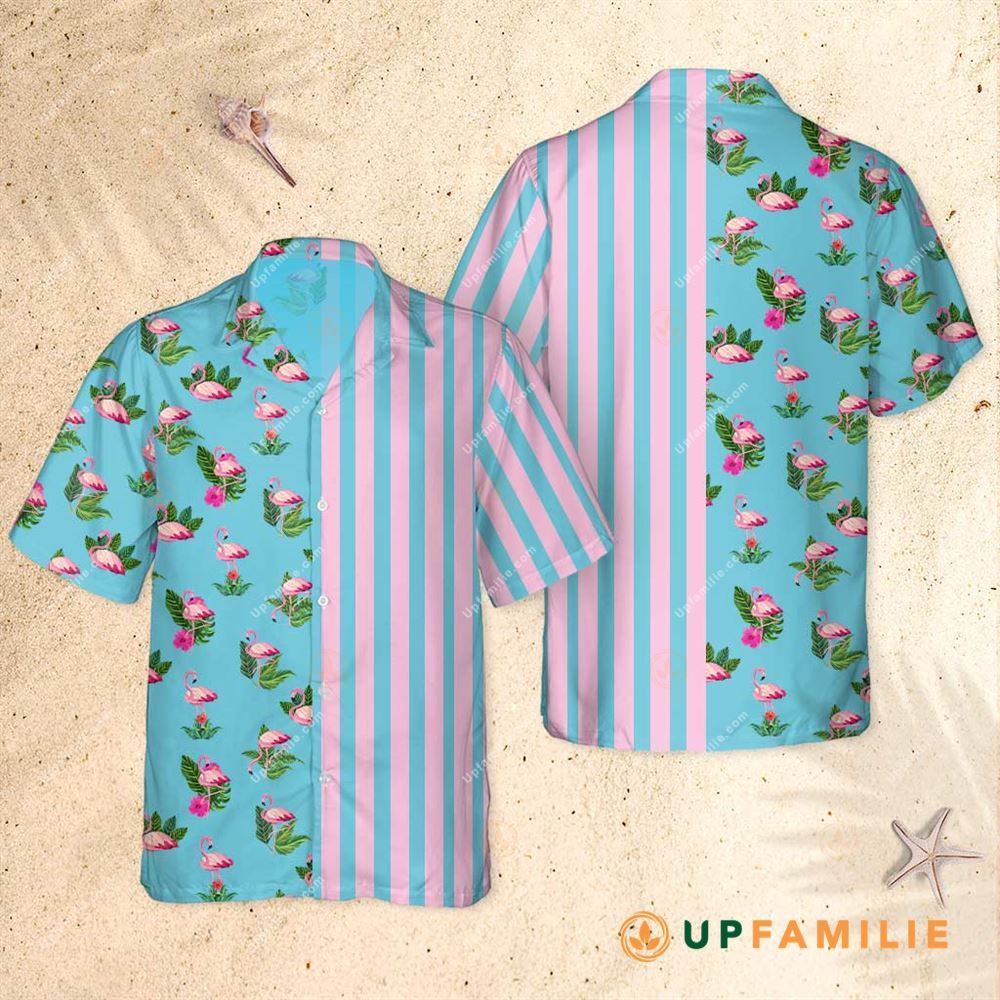 Pink And Blue Hawaiian Shirt Cool Flamingo Hawaiian Shirt