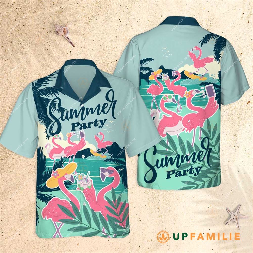 Pink And Blue Hawaiian Shirt Best Flamingo Hawaiian Shirt