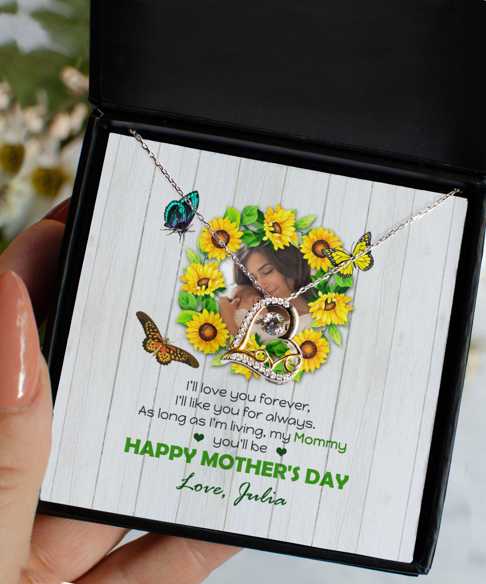 Mother Necklace I Will Like You For Always Custom Love Dancing Necklace Mother’s Day Gifts