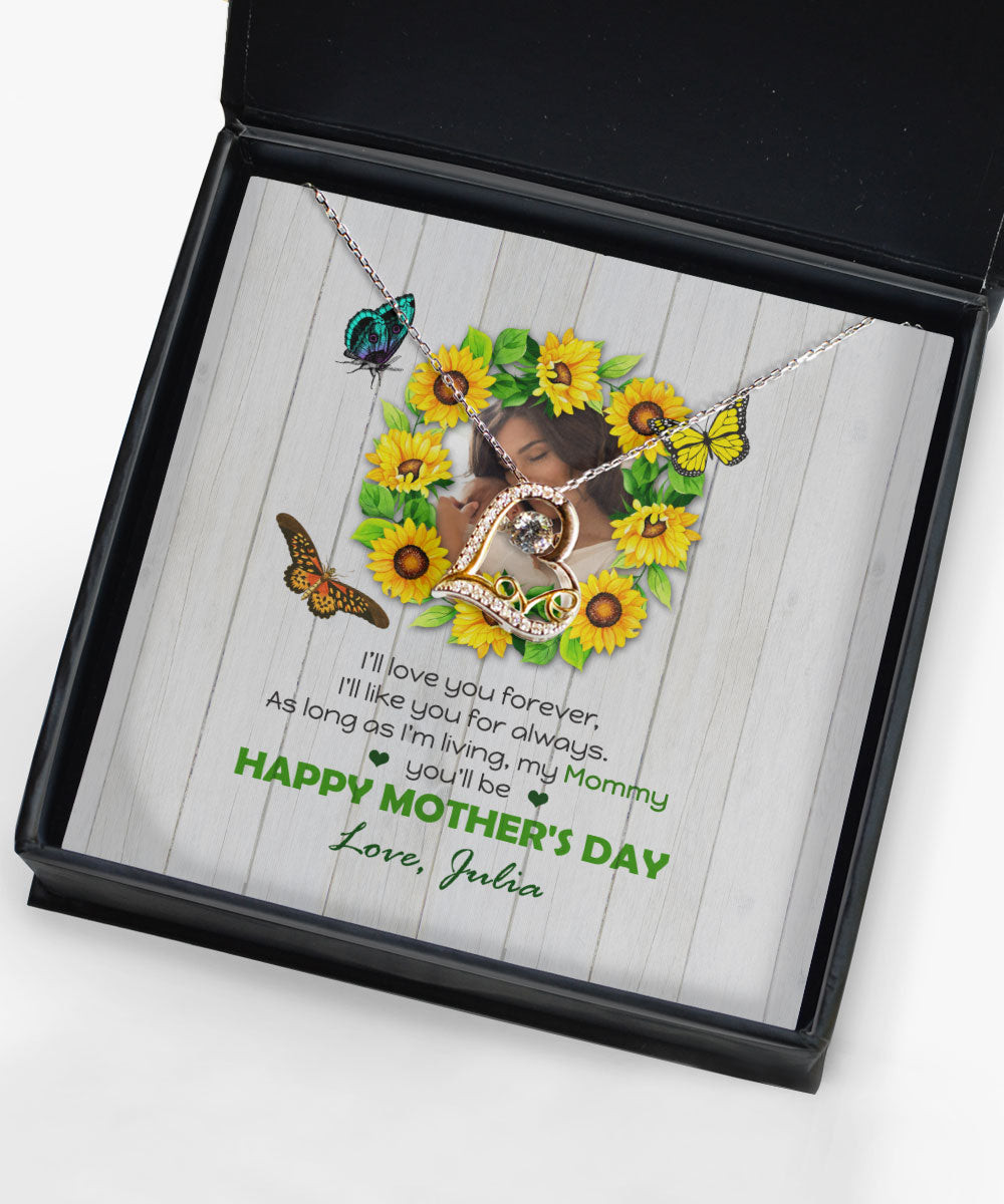 Mother Necklace I Will Like You For Always Custom Love Dancing Necklace Mother’s Day Gifts