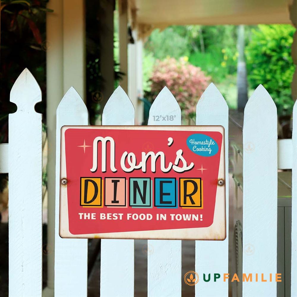 Kitchen Metal Sign Best Mom’s Diner Sign