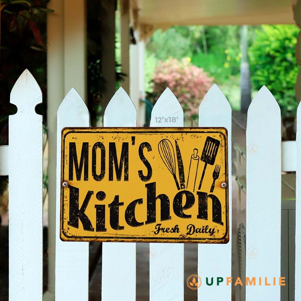 Kitchen Metal Sign Mom’s Kitchen Retro Sign