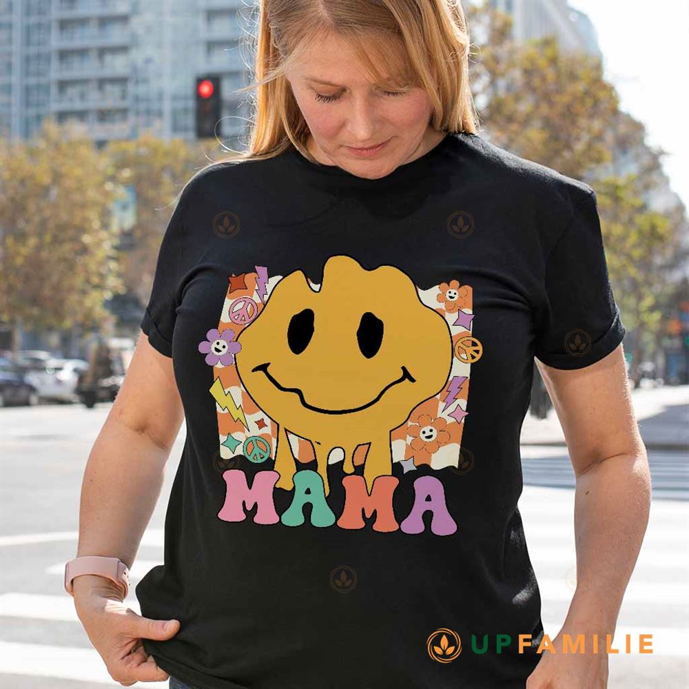 Retro Floral Mama Shirt Funny Face Mom Shirt Gift For Mom