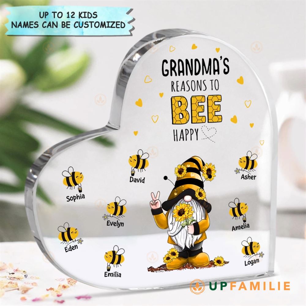 Custom Acrylic Plaques Grandma's Reasons To Bee Happy